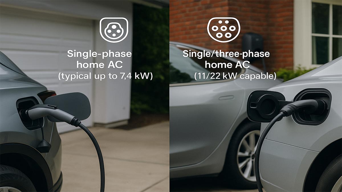 Sự khác biệt giữa bộ sạc EV loại 1 và loại 2: Chọn loại nào và tại sao (Hoa Kỳ và EU)